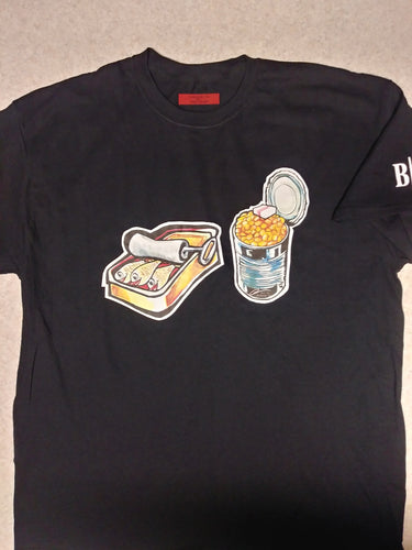 Black Sardines and Pork n Beans Short Sleeve T-Shirt